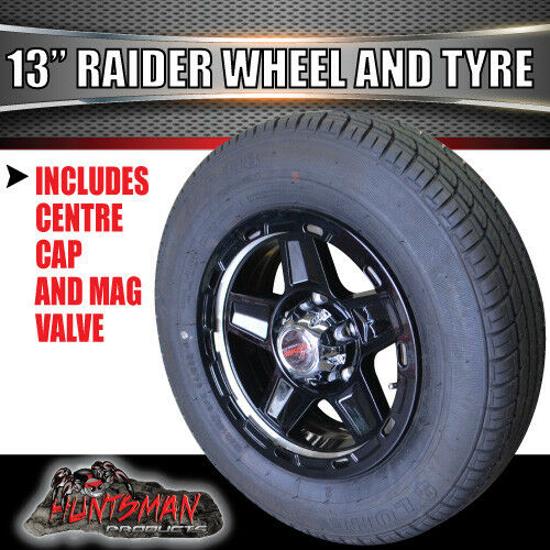 13" Trailer Caravan Raider Alloy Rim & 155R13C Tyre. suits Ford. 155 13 - Image 4