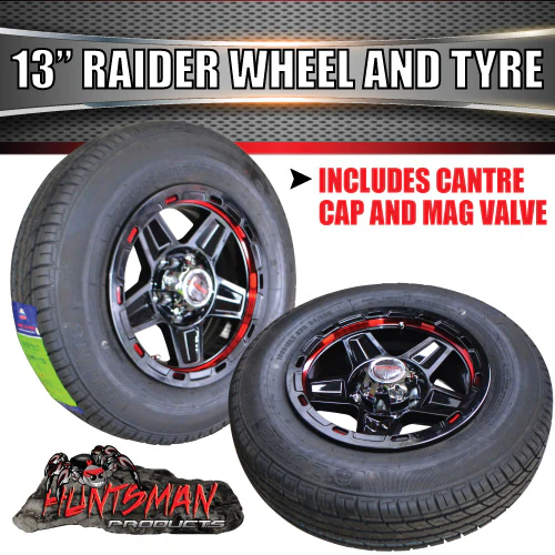 13" Trailer Caravan Raider Alloy rim suits Ford & 165R13C Tyre. 165 13 - Image 4