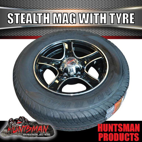 13" Trailer Caravan Stealth Alloy suits Ford & 165R13C Tyre. 165  13 - Image 3
