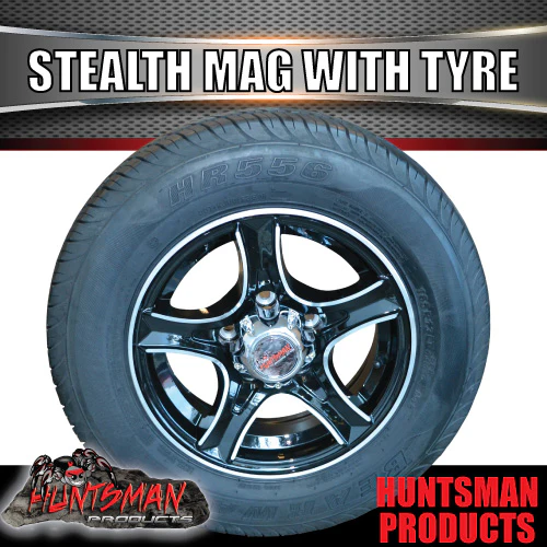 13" Trailer Caravan Stealth Alloy suits Ford & 165R13C Tyre. 165  13 - Image 4