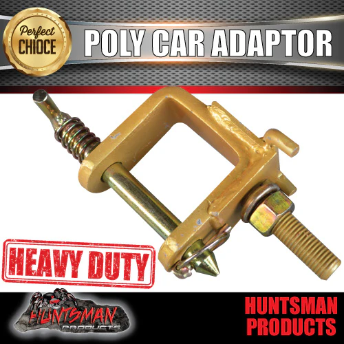 Off Road Trailer Caravan Weld On Poly Block Coupling & Adaptor. Hard Chrome Shaft. CTA Approved - Image 3