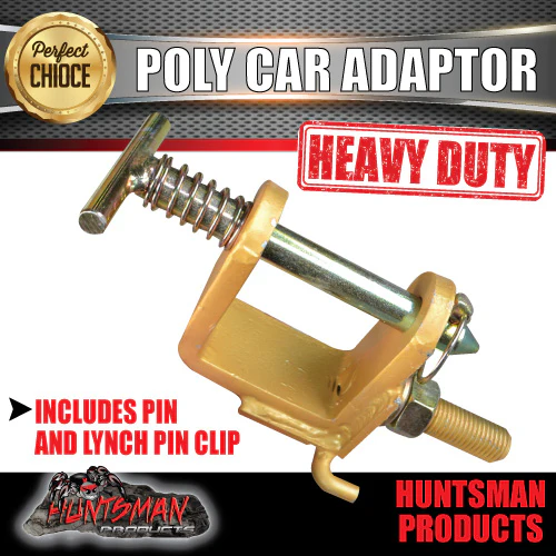 Off Road Trailer Caravan Weld On Poly Block Coupling & Adaptor. Hard Chrome Shaft. CTA Approved - Image 5