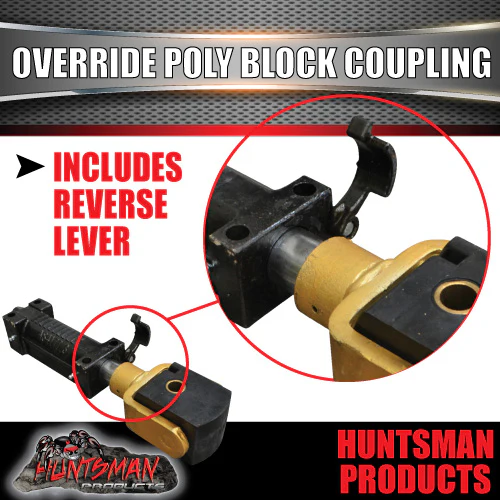 Off Road 2000Kg Trailer Caravan Override Poly Block Coupling & Car Adaptor. CTA Approved - Image 5